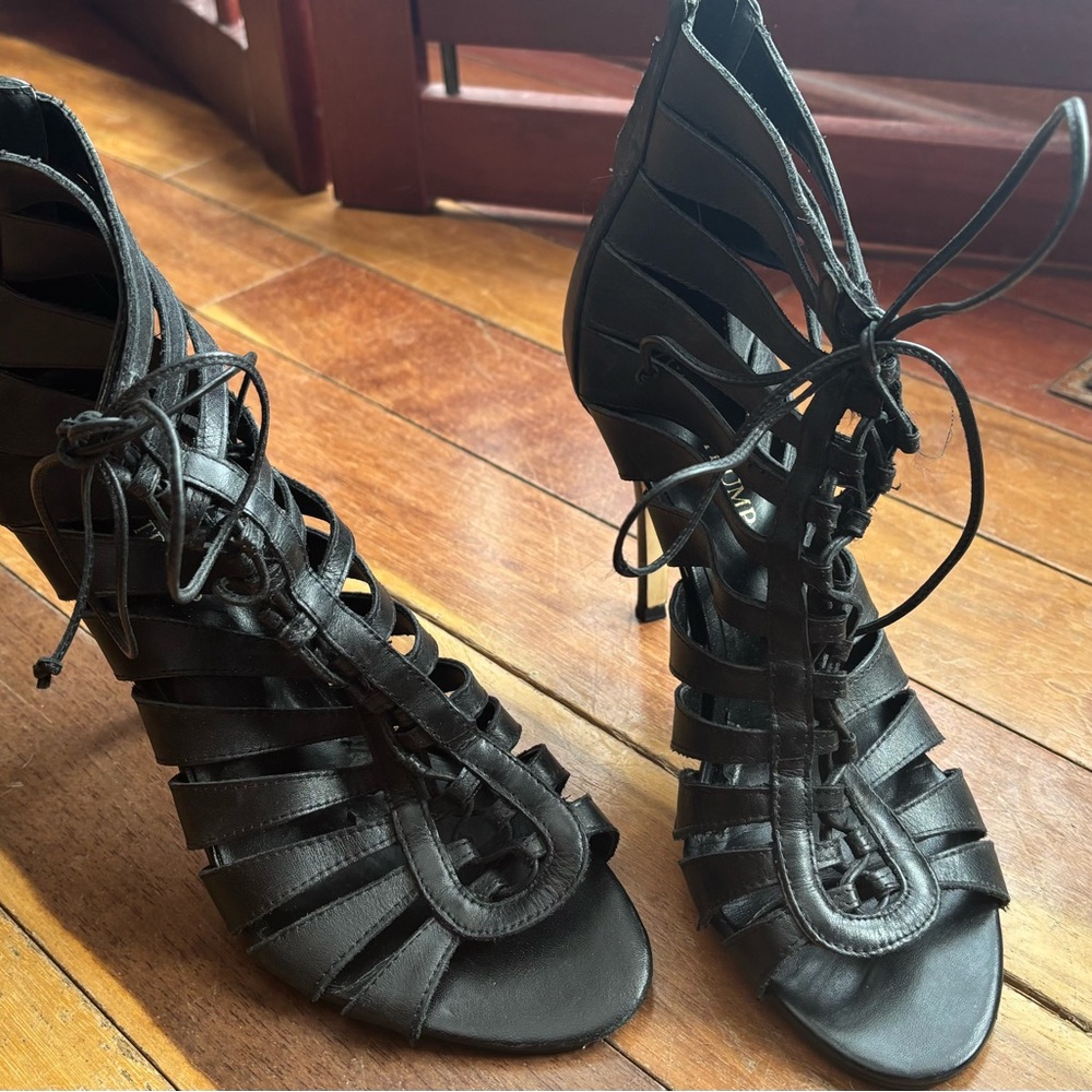 Ivanka Trump Black Strappy Heels